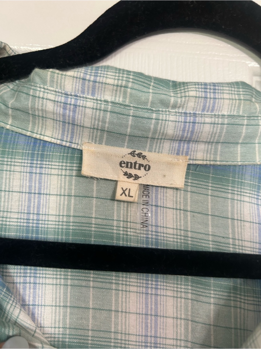 Entro Plaid Button-Front Dress in Pink and Blue - Picture 2 of 2
